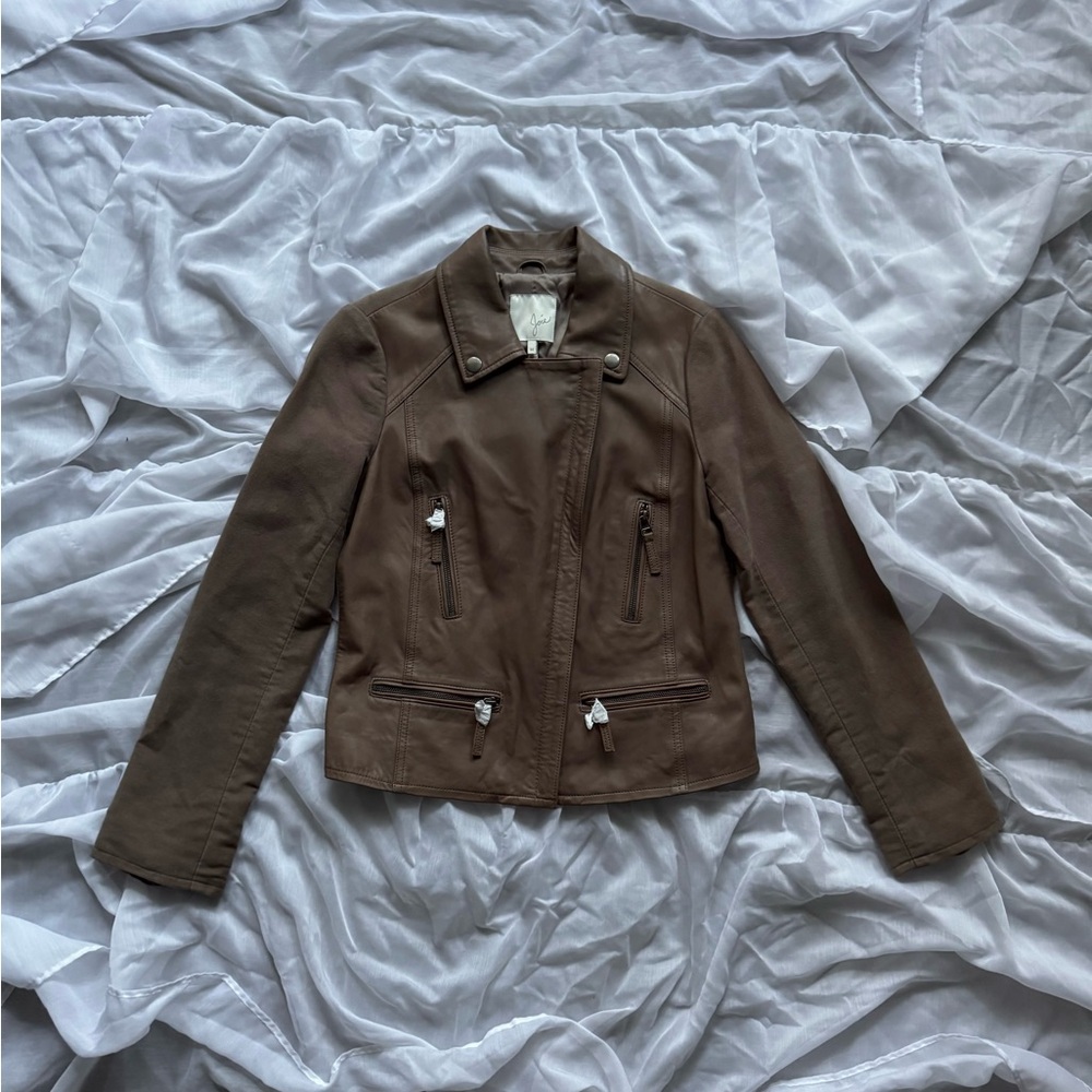 Joie Lambskin Leather Moto Jacket - Picture 14 of 15